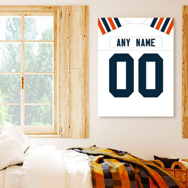 Chicago Jersey Custom Canvas Print Wall Art for Boy Girl Men Women Football Personalized Canvas Art